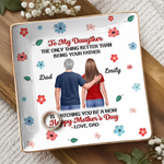 Custom 3D Inflated Effect Printed Full-Print Jewelry Dish - Personalized Mother's Day Birthday Gifts For Daughter - Dad’s Heart, Always With You