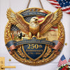 Custom Wood Sign - Personalized America 250th Anniversary Gifts For Mom, Dad, Brother, Sister, Kids - United In Strength And Hope