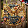 Custom Wood Sign - Personalized America 250th Anniversary Gifts For Mom, Dad, Brother, Sister, Kids - United In Strength And Hope