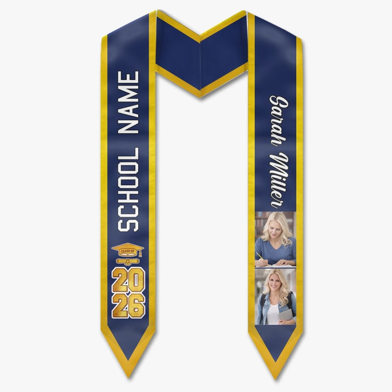 Custom Photo Graduation Stole - Personalized Graduation Gifts For Him, Her - So Done, New Beginnings