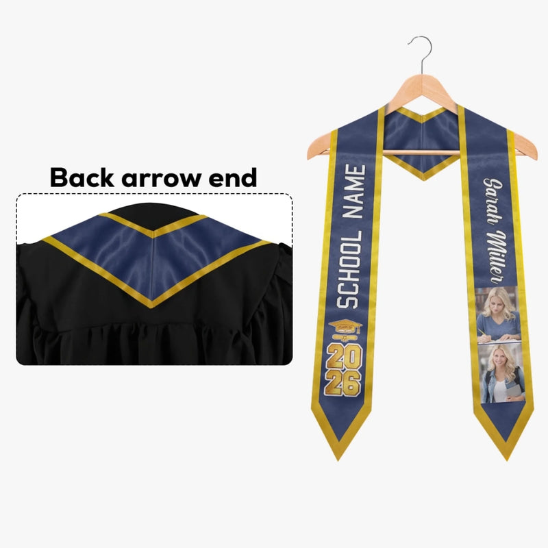 Custom Photo Graduation Stole - Personalized Graduation Gifts For Him, Her - So Done, New Beginnings
