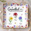 Custom Full-Print Jewelry Dish - Personalized Mother's Day Birthday Gifts For Mom, Grandma - Flowers, Love And Grandkids