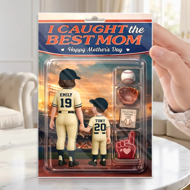 Custom Action Figure Acrylic Plaque - Personalized Mother's Day Birthday Gifts For Baseball Mom, Grandma - The GOAT Of Game Day