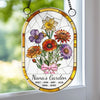 Custom Sunflower Window Hanging Suncatcher Ornament - Personalized Mother's Day Birthday Gifts For Mom, Grandma - A Little Garden Of Big Love