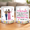 Custom 3D Inflated Effect Printed Mug - Personalized Mother's Day Birthday Gifts For Mom, Daughter - The Love Between Us Blooms On