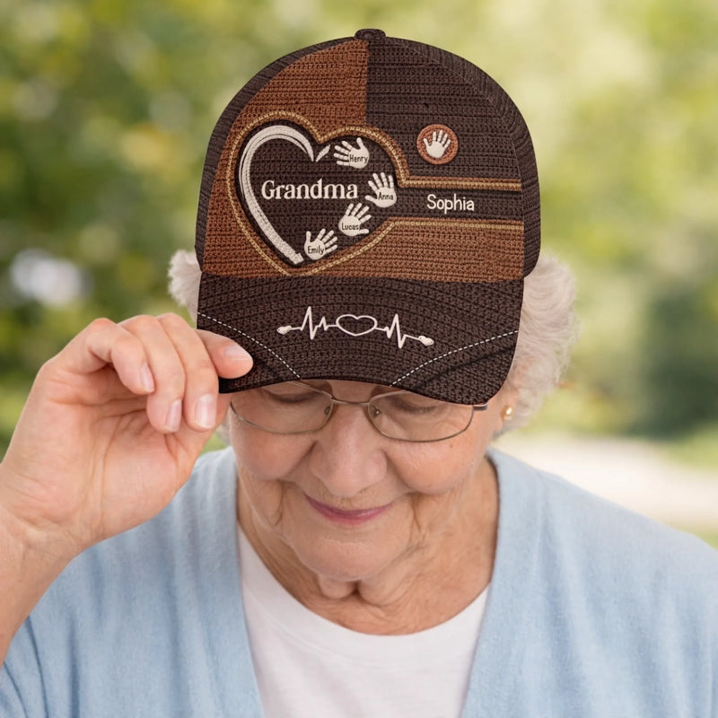 Custom Hat, All Over Print Classic Cap - Personalized Mother's Day Birthday Gifts For Grandma, Mom - World’s Greatest Grandma