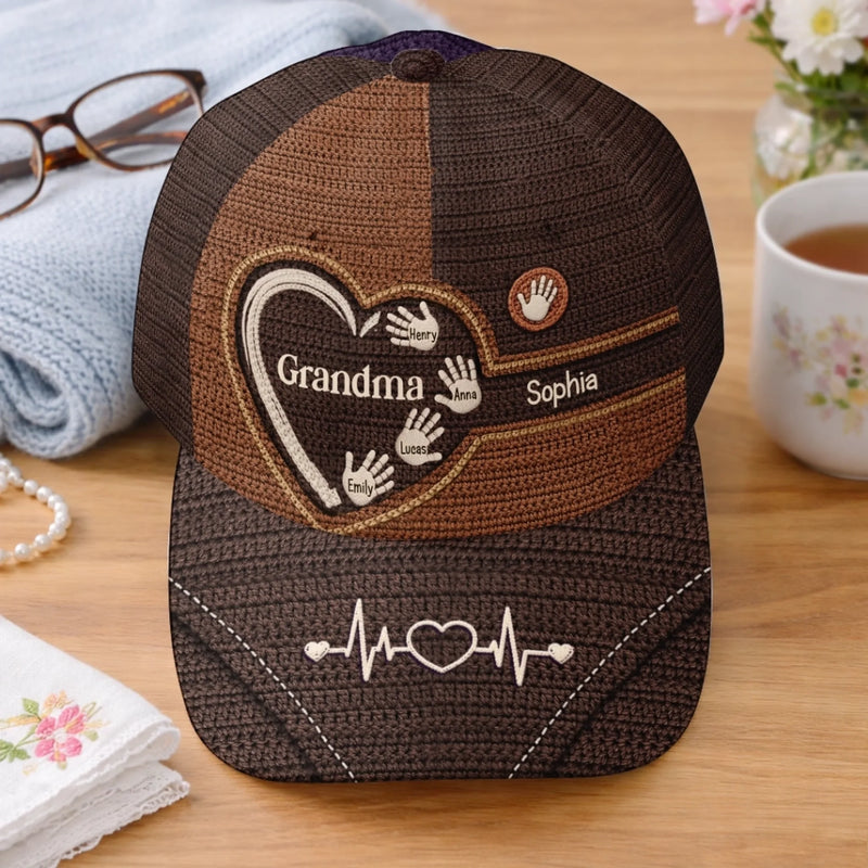 Custom Hat, All Over Print Classic Cap - Personalized Mother's Day Birthday Gifts For Grandma, Mom - World’s Greatest Grandma