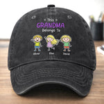 Custom Vintage Washed Denim Baseball Cap - Personalized Mother's Day Gifts For Mom, Grandma - Official Grandma Club