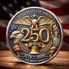 Custom Commemorative Keepsake Coin - Personalized America 250th Anniversary Gifts For Mom, Dad, Brother, Sister, Kids - United By Freedom