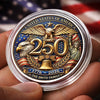Custom Commemorative Keepsake Coin - Personalized America 250th Anniversary Gifts For Mom, Dad, Brother, Sister, Kids - United By Freedom
