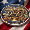 Custom Commemorative Keepsake Coin - Personalized America 250th Anniversary Gifts For Mom, Dad, Brother, Sister, Kids - United By Freedom
