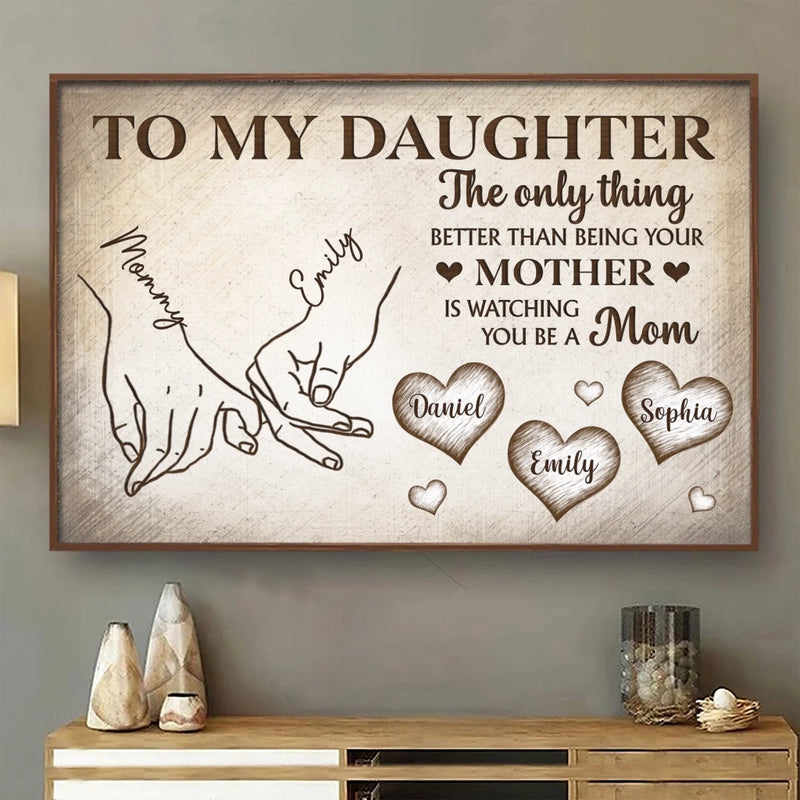 Custom Horizontal Poster - Personalized Mother's Day Birthday Gifts For Daughter - My Greatest Joy