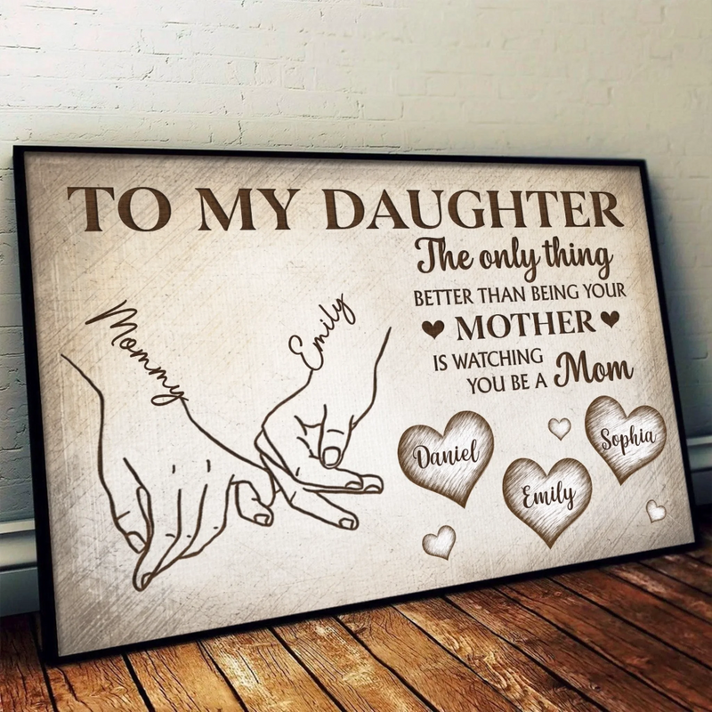 Custom Horizontal Poster - Personalized Mother's Day Birthday Gifts For Daughter - My Greatest Joy