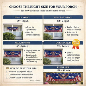 Custom Polyester Outdoor Banner - Personalized America 250th Anniversary Gifts For Mom, Dad, Brother, Sister, Kids - Courage Lights The Way