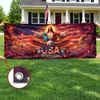 Custom Polyester Outdoor Banner - Personalized America 250th Anniversary Gifts For Mom, Dad, Brother, Sister, Kids - Courage Lights The Way