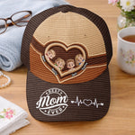 Custom Hat, All Over Print Classic Cap - Personalized Mother's Day Birthday Gifts For Grandma, Mom - Connected By Heart