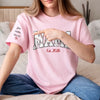 Custom Unisex T-Shirt With Design On Sleeve - Personalized Mother's Day Birthday Gifts For Mom, Grandma - Baseball Mama Mode On