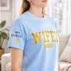 Custom Unisex T-Shirt With Design On Sleeve - Personalized Anniversary Wedding Gifts For Husband And Wife, Him And Her - Officially In My Wife Era