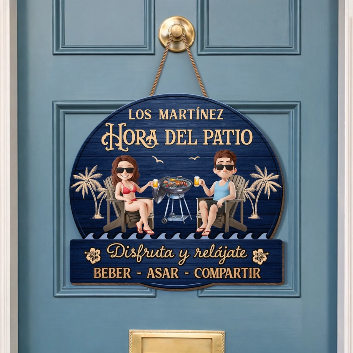 Letrero De Madera Personalizado – Regalo De Aniversario De Boda Personalizado Para Esposo Y Esposa, Para Él Y Para Ella – Juntos Es Nuestro Lugar Favorito