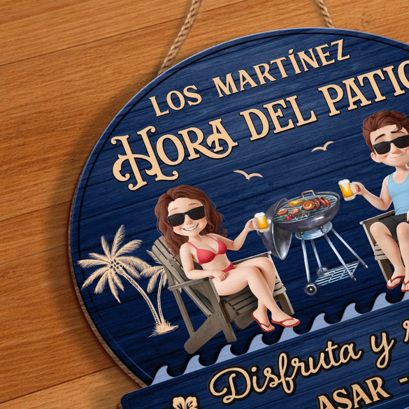 Letrero De Madera Personalizado – Regalo De Aniversario De Boda Personalizado Para Esposo Y Esposa, Para Él Y Para Ella – Juntos Es Nuestro Lugar Favorito