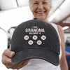 Custom Vintage Washed Denim Baseball Cap - Personalized Mother's Day Gifts For Mom, Grandma - Forever Connected By Love