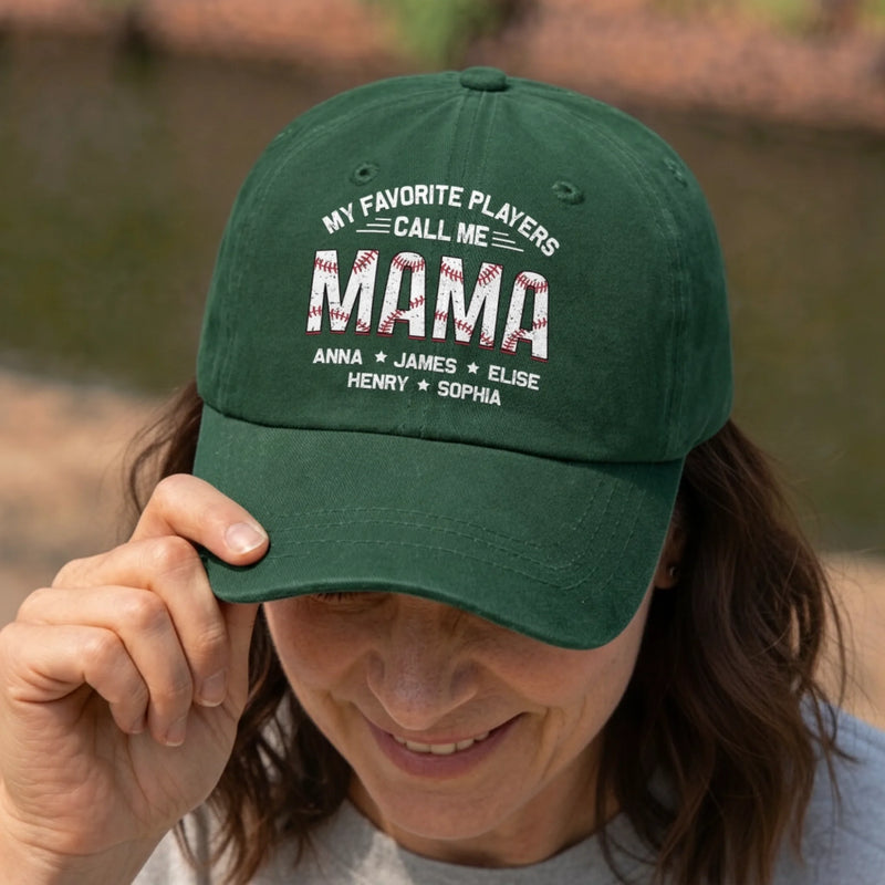 Custom Vintage Washed Denim Baseball Cap - Personalized Mother's Day Gifts For Mom, Grandma - Rooted In Love