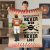 Practice Like You've Never Won - Family Personalized Custom Blanket - Gift For Family Members, Baseball Players, Baseball Lovers
