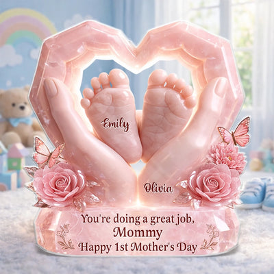 Custom Acrylic Plaque - Personalized Baby Shower, Gender Reveal Gifts For New Moms, New Parents - Welcome Our Little Miracle