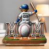 Custom 2-Layered Wooden Plaque - Personalized Mother's Day Birthday Gifts For Mom, Grandma - Mom Always Wins My Heart