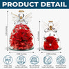 Custom Angel Glass Dome With Preserved Flowers - Personalized Birthday Gifts For Granddaughter - My Sweetest Girl In A World Of Roses