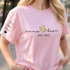 Custom Unisex T-Shirt With Design On Sleeve - Personalized Mother's Day Birthday Gifts For Mom, Grandma - Best Mama Bear Ever