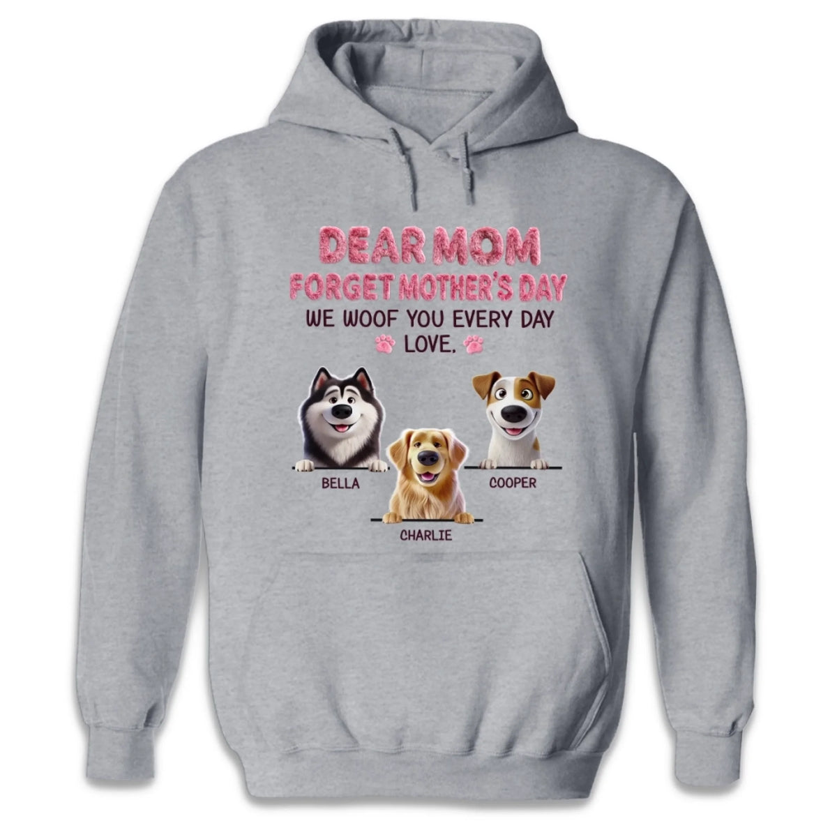 Custom Unisex T-shirt, Premium T-shirt, Hoodie - Personalized Mother's Day Birthday Gifts For Dog Lovers, Dog Dad And Mom - Every Day Is Dog Mom Day