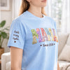 Custom Unisex T-Shirt With Design On Sleeve - Personalized Mother's Day Birthday Gifts For Mom, Grandma - Just Became Mom