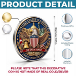 Custom Commemorative Keepsake Coin - Personalized America 250th Anniversary Gifts For Family - Generations Of American Pride