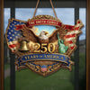 Custom Wood Sign - Personalized America 250th Anniversary Gifts For Mom, Dad, Brother, Sister, Kids - God Bless America And This Home