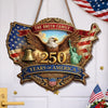 Custom Wood Sign - Personalized America 250th Anniversary Gifts For Mom, Dad, Brother, Sister, Kids - God Bless America And This Home
