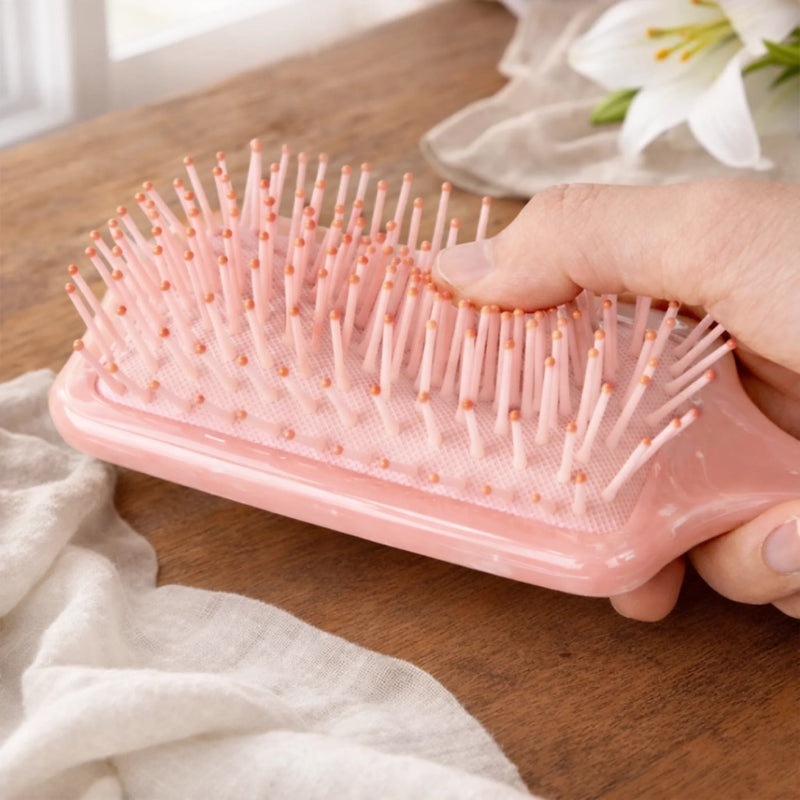 Custom Birth Month Flower Paddle Hair Brush - Personalized Thank You Graduation Birthday Gifts For Her, Friends, Sisters, Daughters, Mother, Bridesmaid - Feminine Charm In Full Bloom