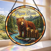 Custom Stained Glass Window Hanging Suncatcher - Personalized Father's Day Birthday Gifts For Dad, Grandpa - Your Love Lights Up Our World
