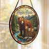 Custom Stained Glass Window Hanging Suncatcher - Personalized Father's Day Birthday Gifts For Dad, Grandpa - Your Love Lights Up Our World