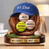 Custom 2-Layered Wooden Plaque - Personalized Father's Day Birthday Gifts For Dad, Grandpa - Built By Love Led By Dad