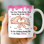 Custom 3D Inflated Effect Printed Mug - Personalized Mother's Day Anniversary Wedding Gifts For Husband And Wife, Him And Her - Married My Favorite Person