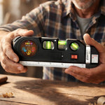 Custom Laser Level Tool - Personalized Father's Day Birthday Gifts For Dad, Grandpa - Built Strong, Loved Forever