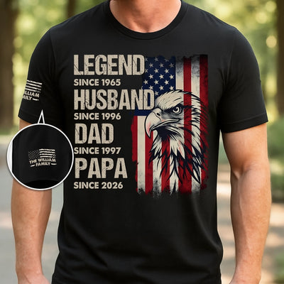 Custom Unisex T-Shirt With Design On Sleeve - Personalized Father's Day Birthday Gifts For Dad, Grandpa - Born To Become More