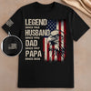 Custom Unisex T-Shirt With Design On Sleeve - Personalized Father's Day Birthday Gifts For Dad, Grandpa - Born To Become More