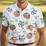 Custom Photo Best Dad Ever - Family Personalized Custom All Over Print Polo Shirt - Father's Day, Gift For Dad, Grandpa