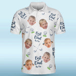 Custom Photo Best Dad Ever - Family Personalized Custom All Over Print Polo Shirt - Father's Day, Gift For Dad, Grandpa
