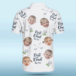 Custom Photo Best Dad Ever - Family Personalized Custom All Over Print Polo Shirt - Father's Day, Gift For Dad, Grandpa