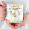 Custom 3D Inflated Effect Printed Mug - Personalized Mother's Day Birthday Gifts For Mom, Grandma - From Mom To Grandma With Love
