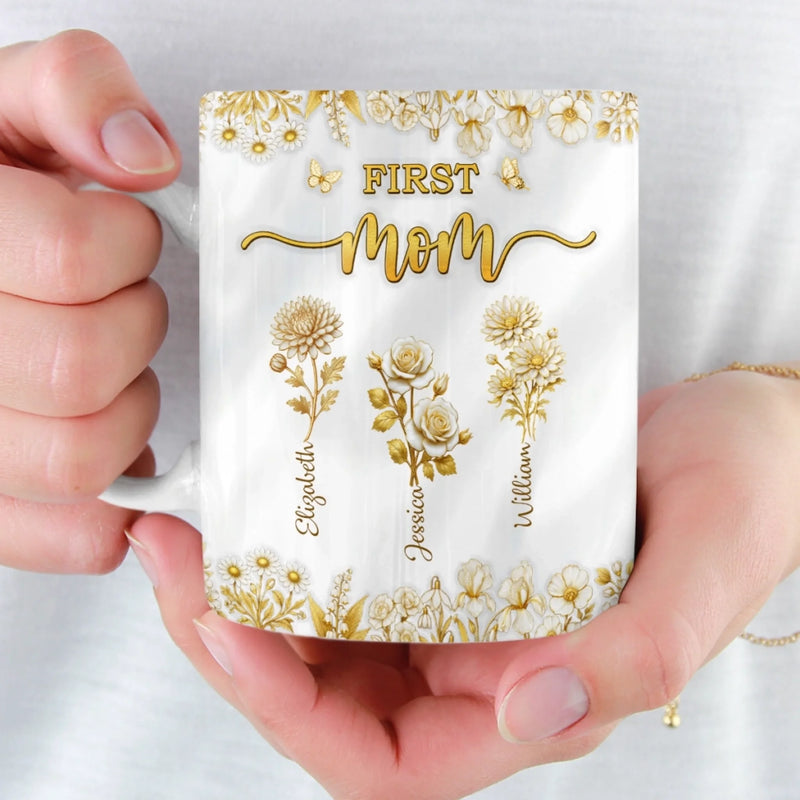 Custom 3D Inflated Effect Printed Mug - Personalized Mother's Day Birthday Gifts For Mom, Grandma - From Mom To Grandma With Love