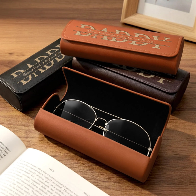 Custom PU Leather Eyeglass Case - Personalized Father's Day Birthday Gifts For Dad, Grandpa - You’re One Of A Kind